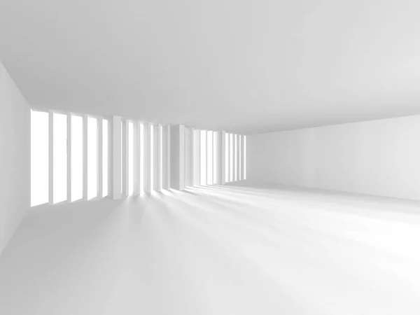 Abstracte Moderne Witte Architectuur Achtergrond Renderen Illustratie — Stockfoto