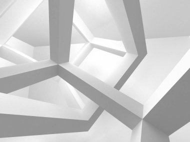 Fütüristik beyaz mimari tasarım arka plan