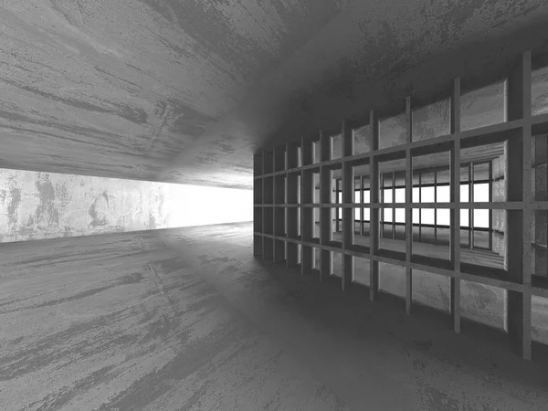 어두운 지하실 빈 객실 인테리어입니다. 콘크리트 벽 — 스톡 사진