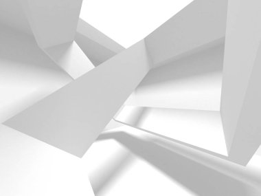 Fütüristik beyaz mimari tasarım arka plan