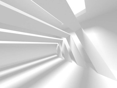 Fütüristik beyaz mimari tasarım arka plan