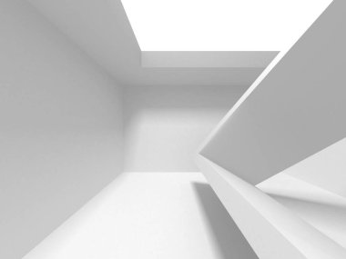 Fütüristik beyaz mimari tasarım arka plan