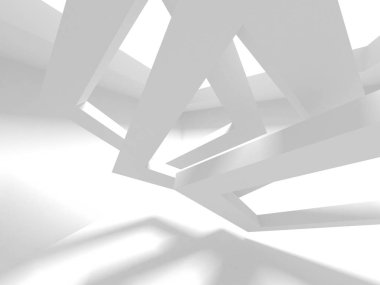 Fütüristik beyaz mimari tasarım arka plan