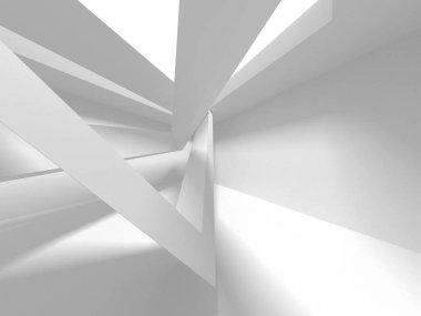 Fütüristik beyaz mimari tasarım arka plan