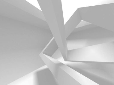 Fütüristik beyaz mimari tasarım arka plan