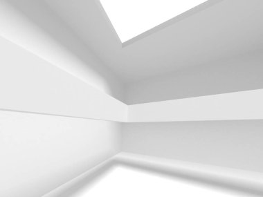 Fütüristik beyaz mimari tasarım arka plan