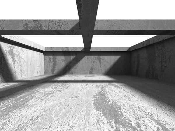 Karanlık beton boş oda. Modern mimari tasarım — Stok fotoğraf