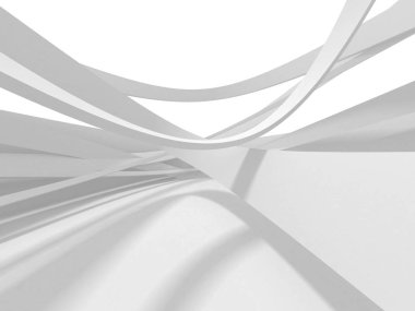 Fütüristik beyaz mimari tasarım arka plan