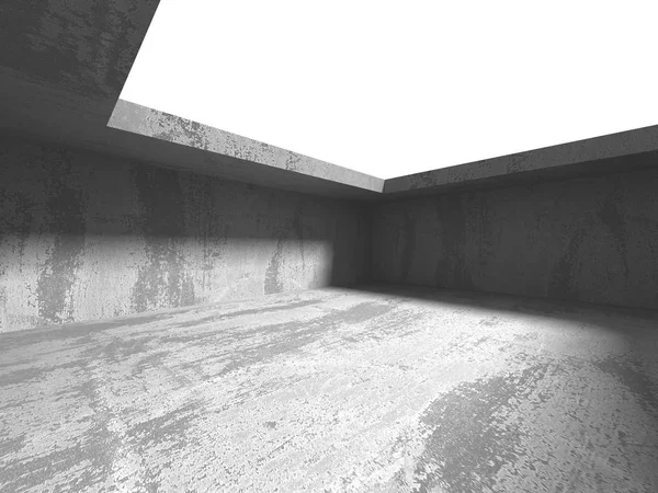 Quarto vazio de betão escuro. Design de arquitetura moderna — Fotografia de Stock