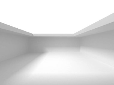 Fütüristik beyaz mimari tasarım arka plan
