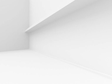 Fütüristik beyaz mimari tasarım arka plan