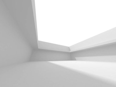 Fütüristik beyaz mimari tasarım arka plan