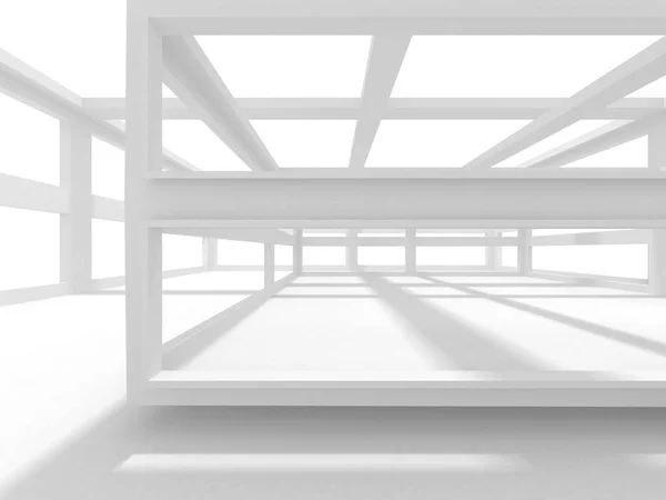 Futurista Branco Arquitetura Design de fundo — Fotografia de Stock