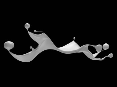 Siyah arkaplanda taze süt sıçraması