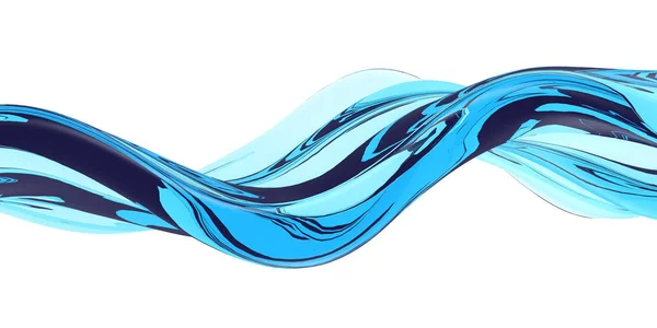 蓝色纯净水液体飞溅 — 图库照片