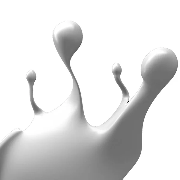 Salpicadura de leche fresca sobre fondo blanco — Foto de Stock