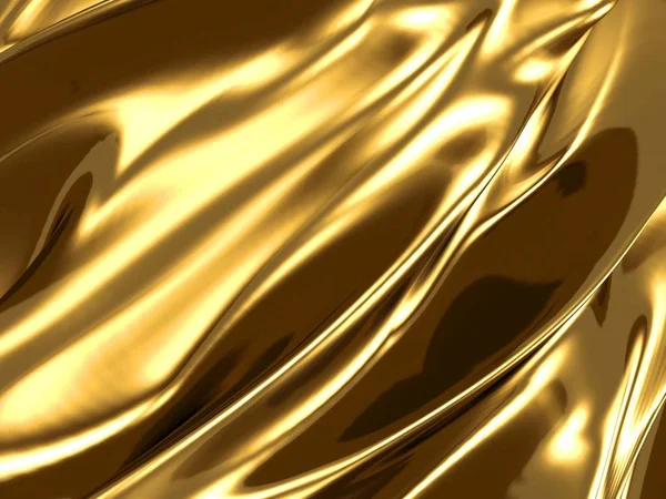 Złote linie topnienia krzywe luksusowe tło — Zdjęcie stockowe