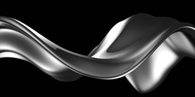 Gümüş sıvı soyut parlak sıçrama