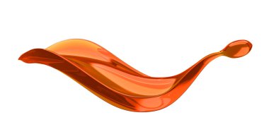 Siyah arkaplanda sarı şeffaf sıvı sıçraması