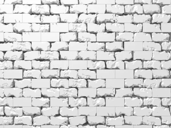 Old cracked rusty white brick wall — Stock Photo, Image