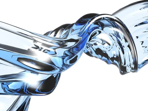 Acqua pura blu spruzzata di liquido — Foto Stock