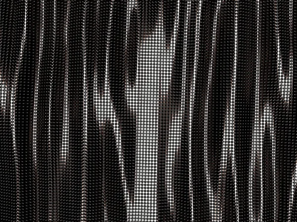 暗い波状の銀金属ドットの背景 — ストック写真