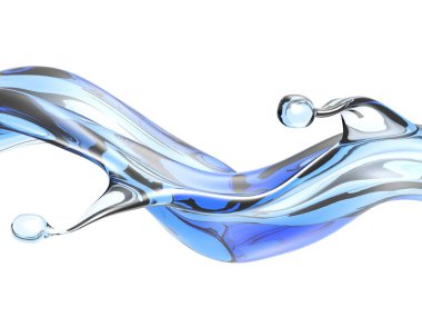 Mavi, saf su sıçraması.