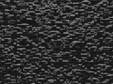 Klasik siyah fayans dizayn dokusu arkaplanı. 3d hazırlayıcı