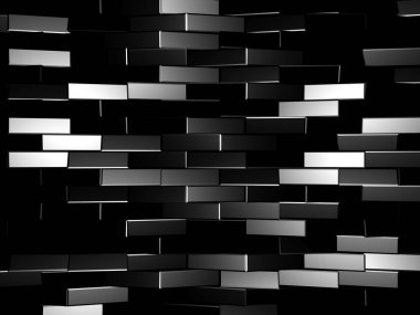 Klasik siyah fayans dizayn dokusu arkaplanı. 3d hazırlayıcı