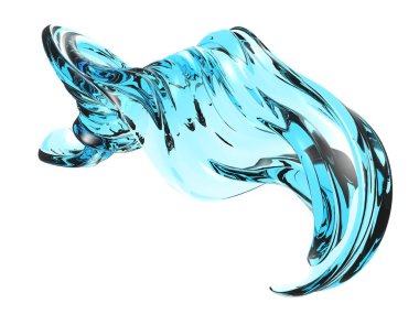 Mavi, saf su sıçraması.