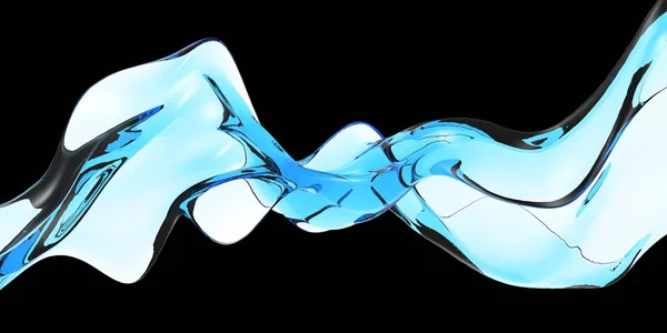 青い純水の液体スプラッシュ — ストック写真
