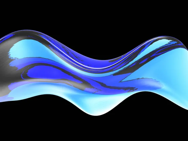Blaue Flüssigkeit mit reinem Wasser — Stockfoto