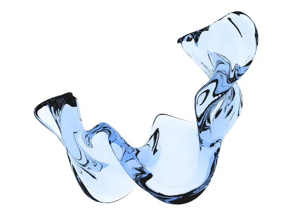 Blaue Flüssigkeit mit reinem Wasser — Stockfoto