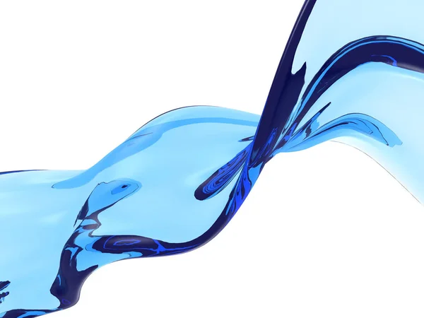 Niebieski czysty woda plusk cieczy — Zdjęcie stockowe
