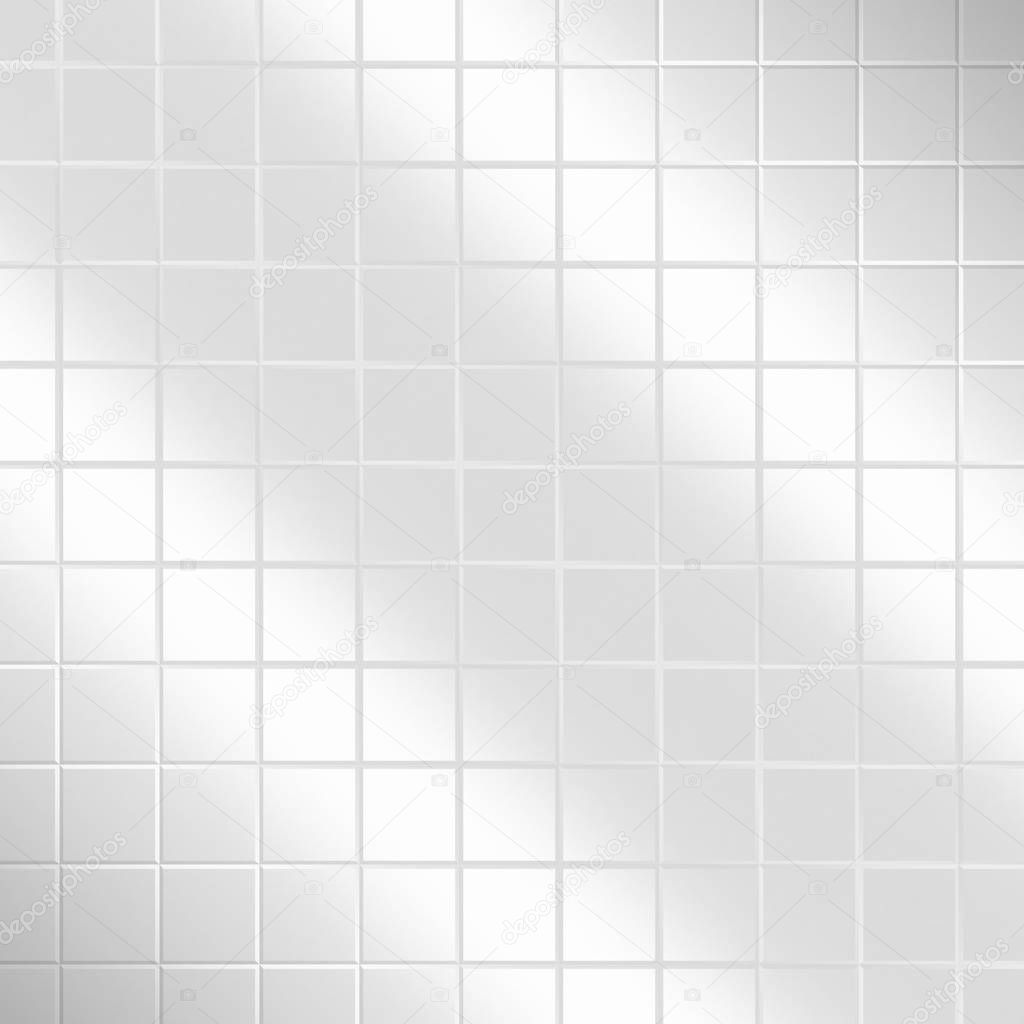 White classic tile texture background. 3d render