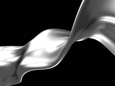 Gümüş sıvı soyut parlak sıçrama