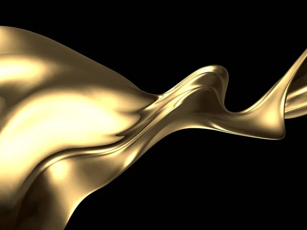 Goldene schöne Flüssigkeit Spash Hintergrund — Stockfoto