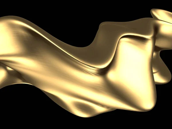 Zlatá krásná tekutina spash pozadí — Stock fotografie