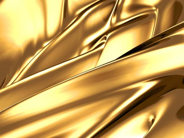 Golden melt lines curves luxury background — Stock Photo, Image