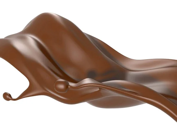 Shiny sweet chocolate liquid splash. — Stock Photo, Image