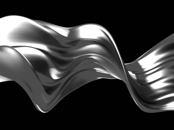 銀液抽象光沢スプラッシュ — ストック写真