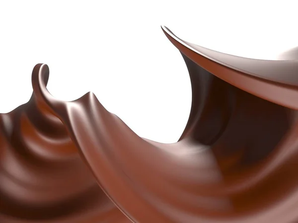 Fényes édes csokoládé folyadék fröccsenés. — Stock Fotó