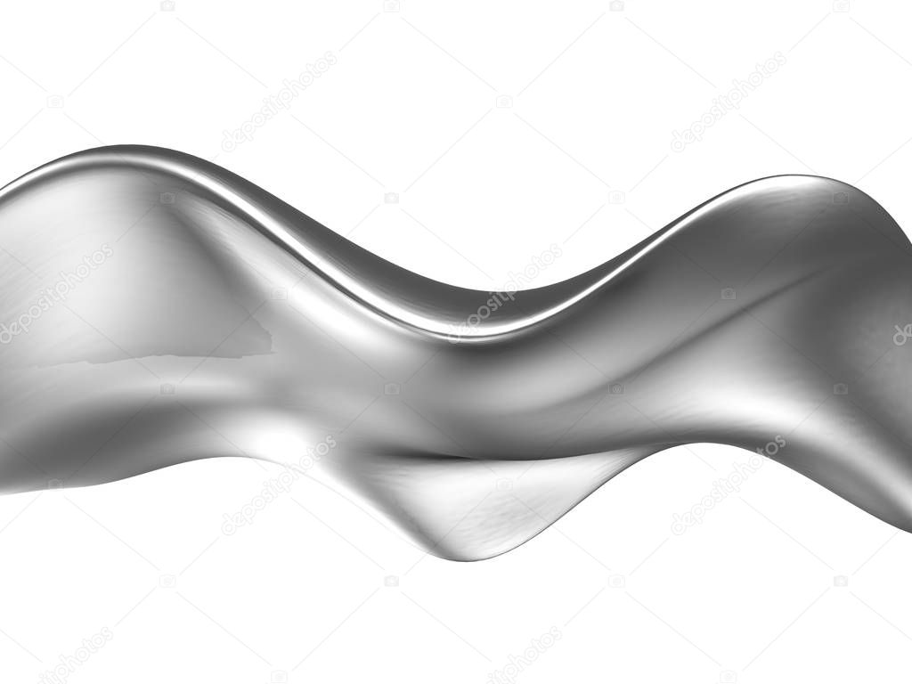 Silver liquid abstract shiny splash