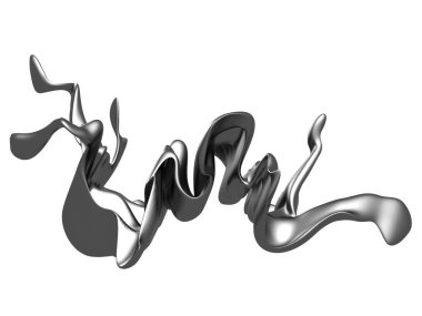 Gümüş sıvı soyut parlak sıçrama