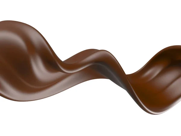 Coklat manis berkilau Cairan percikan . — Stok Foto