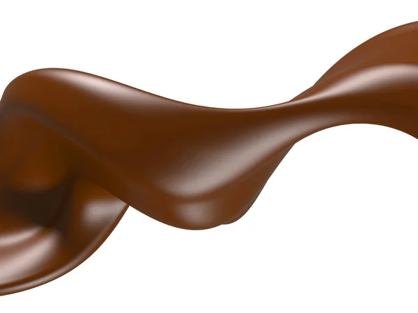 Shiny sweet chocolate liquid splash. — Stock Photo, Image