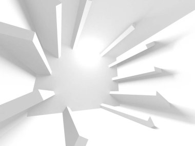 Fütüristik beyaz mimari tasarım arka plan