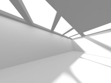 Fütüristik beyaz mimari tasarım arka plan