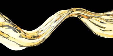 Sarı parlak şeffaf sıvı sıçraması