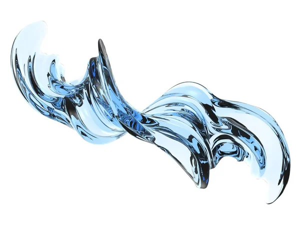 Kék tiszta víz folyadék fröccsenés — Stock Fotó